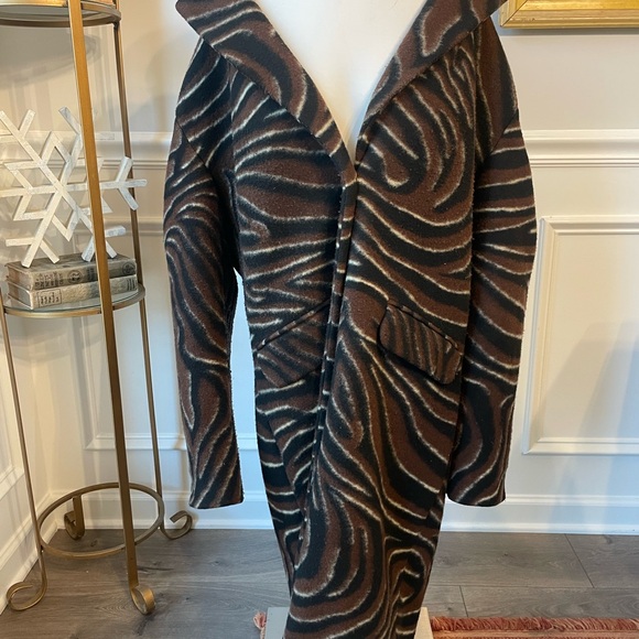 Nine West Abstract Patterned Pea Coat - Picture 8 of 9